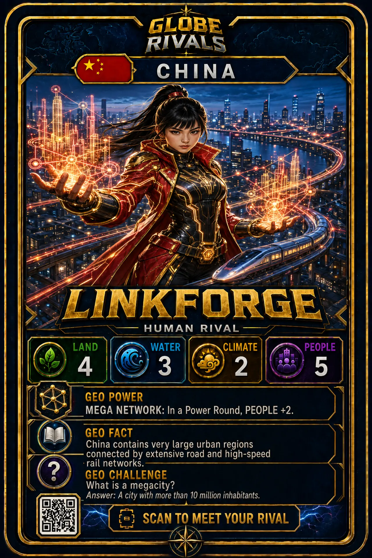 Linkforge official Globe Rivals card, China