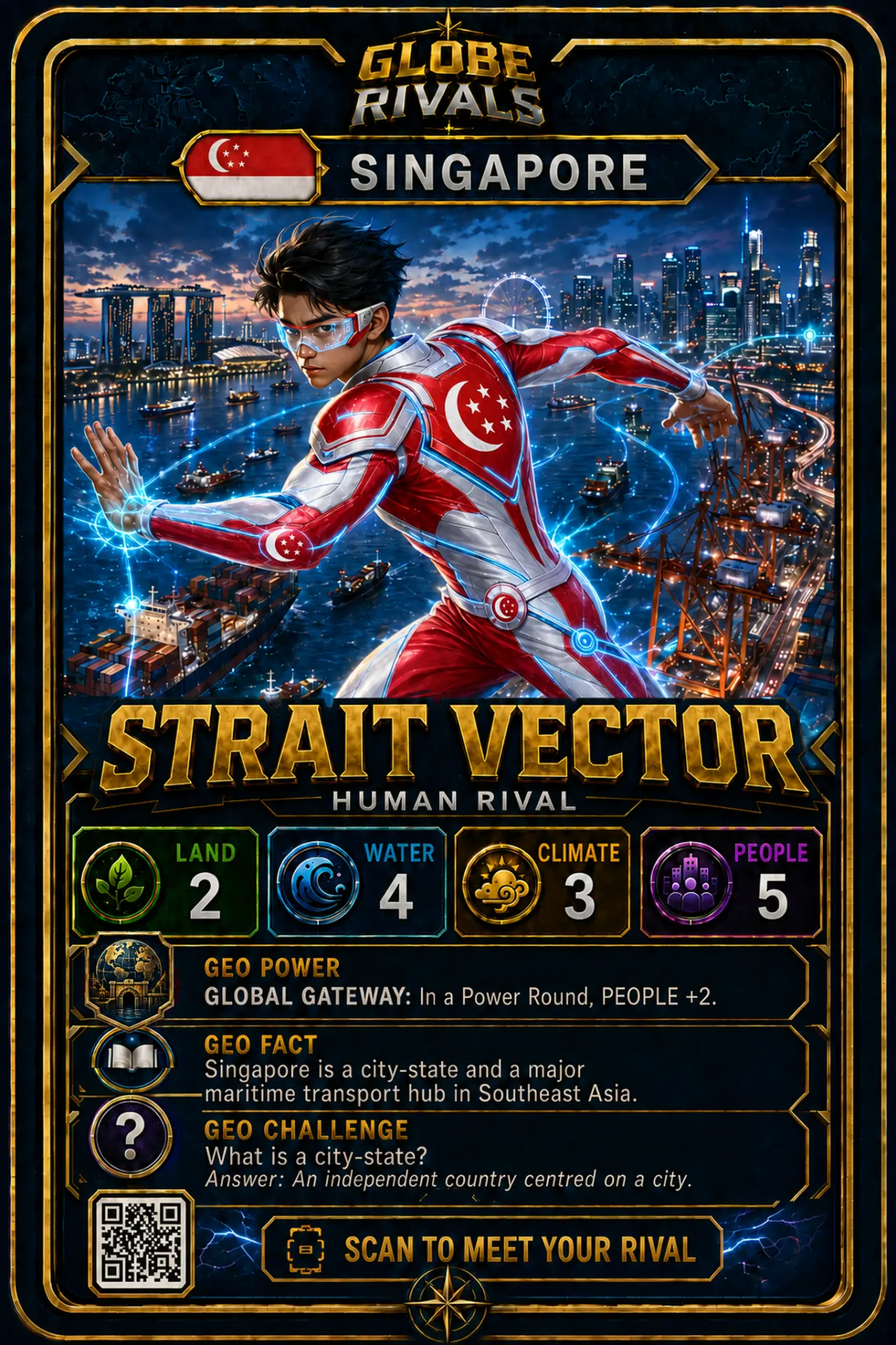 Strait Vector official Globe Rivals card, Singapore
