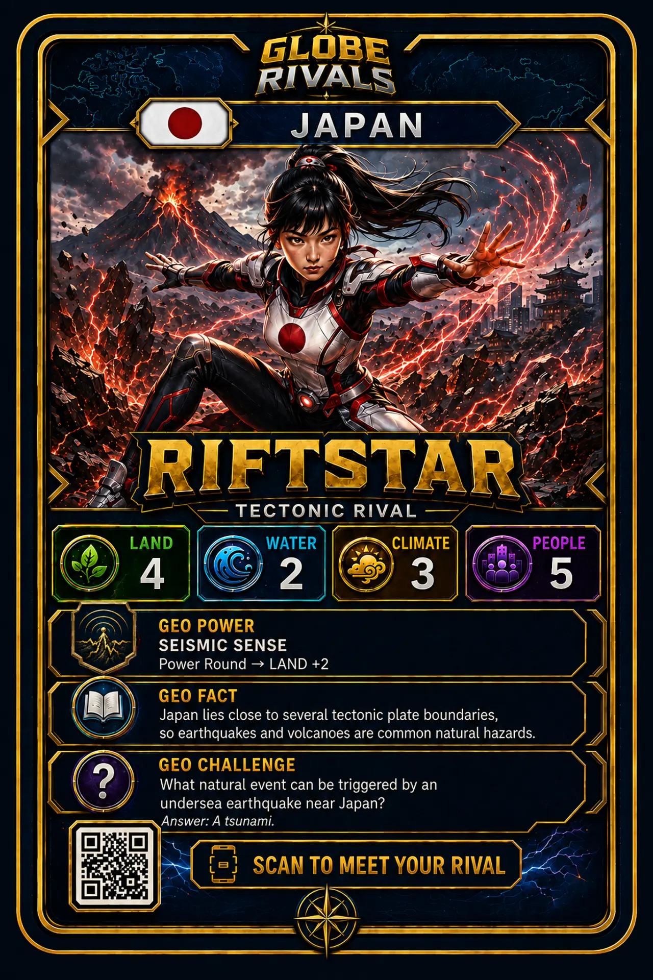 Riftstar official Globe Rivals card, Japan