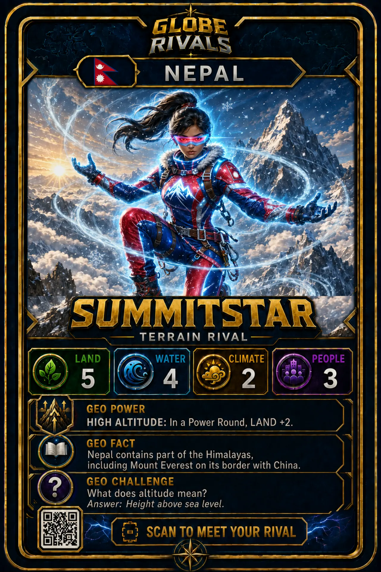 Summitstar official Globe Rivals card, Nepal